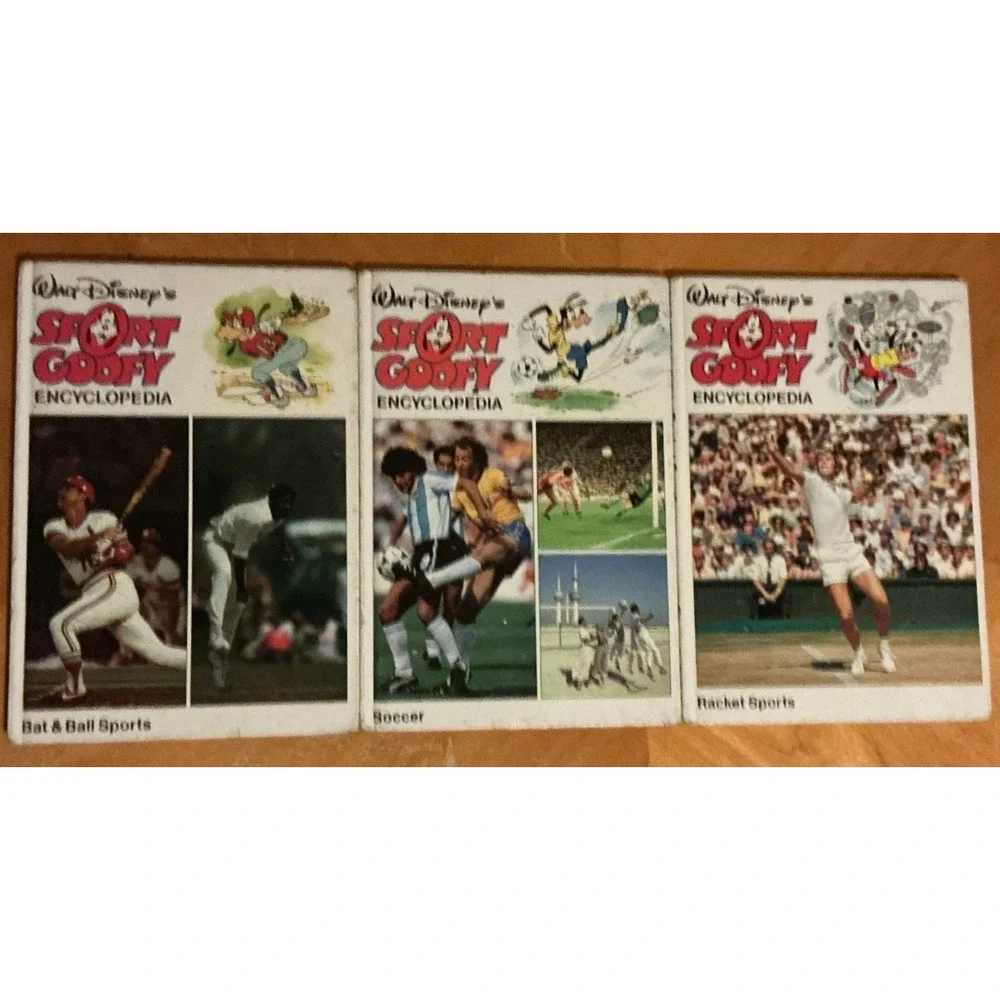 Lot of 12 Walt Disney Sport Goofy Encyclopedia Hardcover‎ Vintage Illustrated